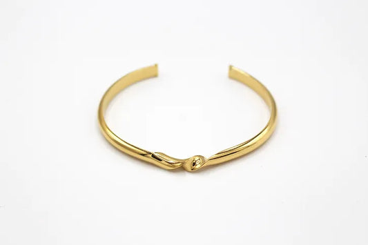 Bracelet jonc argent 925 plaqué or - Ariette