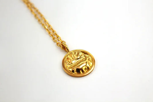 Collier médaille vermeil - Verso