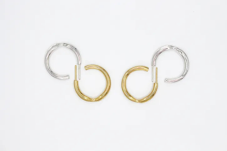 Boucles d'oreilles créoles argent 925 plaqué or - Émoi