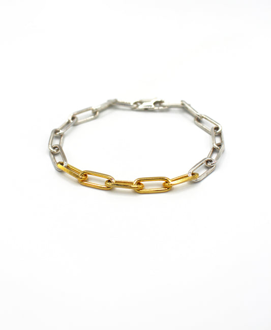 Bracelet chaîne argent 925 & vermeil - Bagou