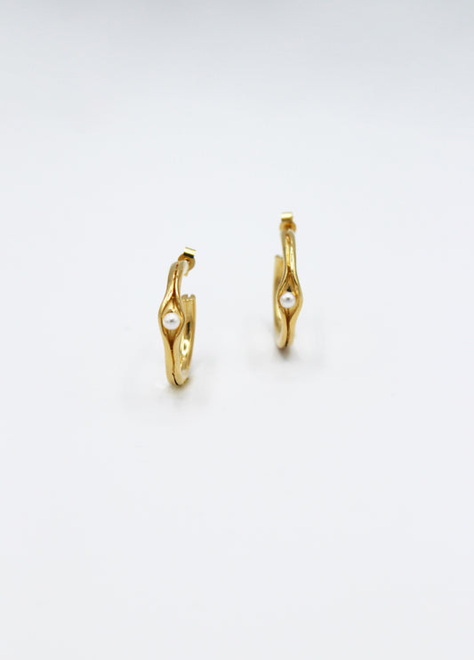 Boucles d'oreilles créoles argent 925 plaqué or - Caprice