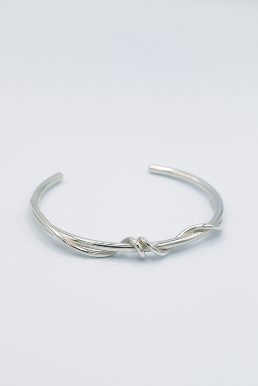 Bracelet jonc argent 925 - Fauve