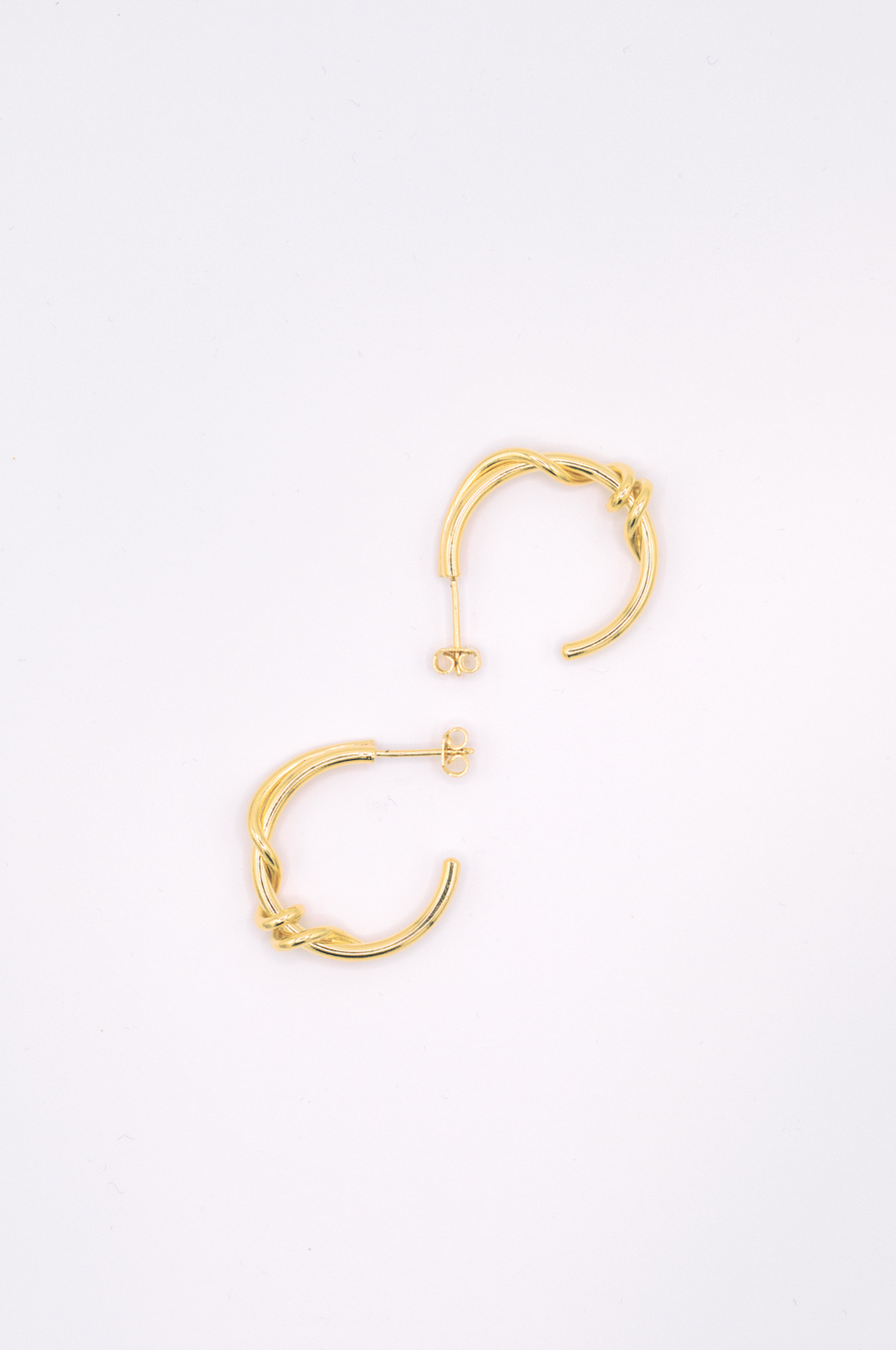 Boucles d'oreilles créoles vermeil - Fauve