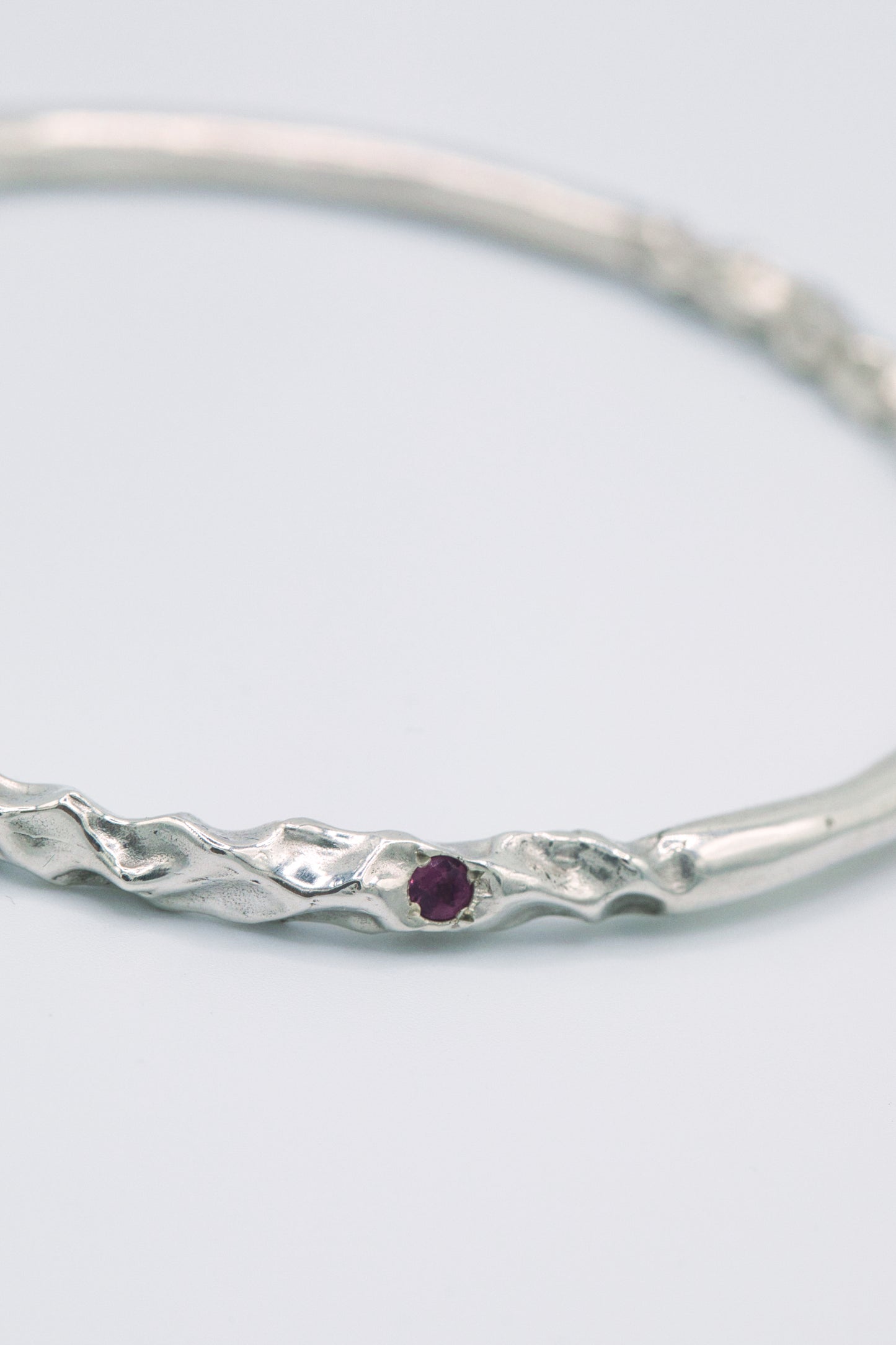 Bracelet jonc argent 925 & pierres fines - Chamade