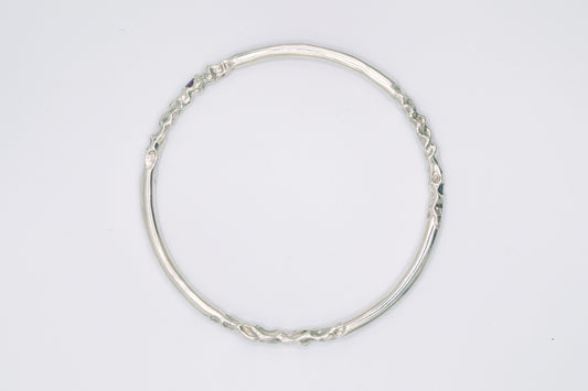 Bracelet jonc argent 925 & pierres fines - Chamade