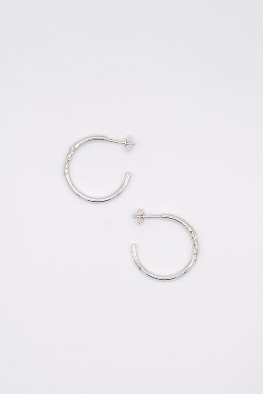 Boucles d'oreilles créoles argent 925 - Chamade 1.0
