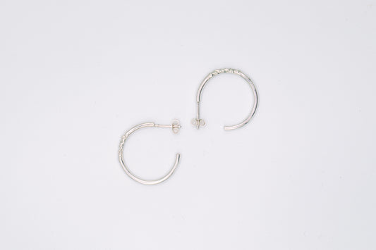 Boucles d'oreilles créoles argent 925 - Chamade 1.0