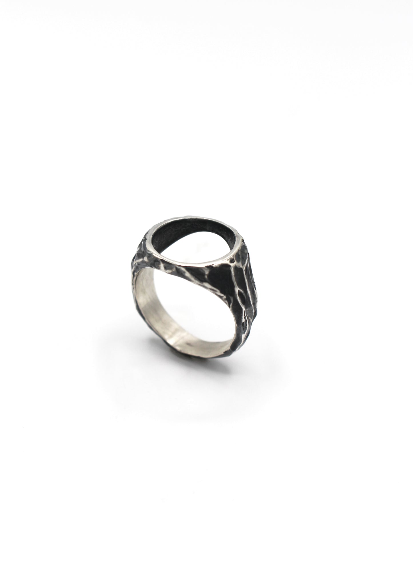 Bague chevalière argent 925 patiné - Bluff