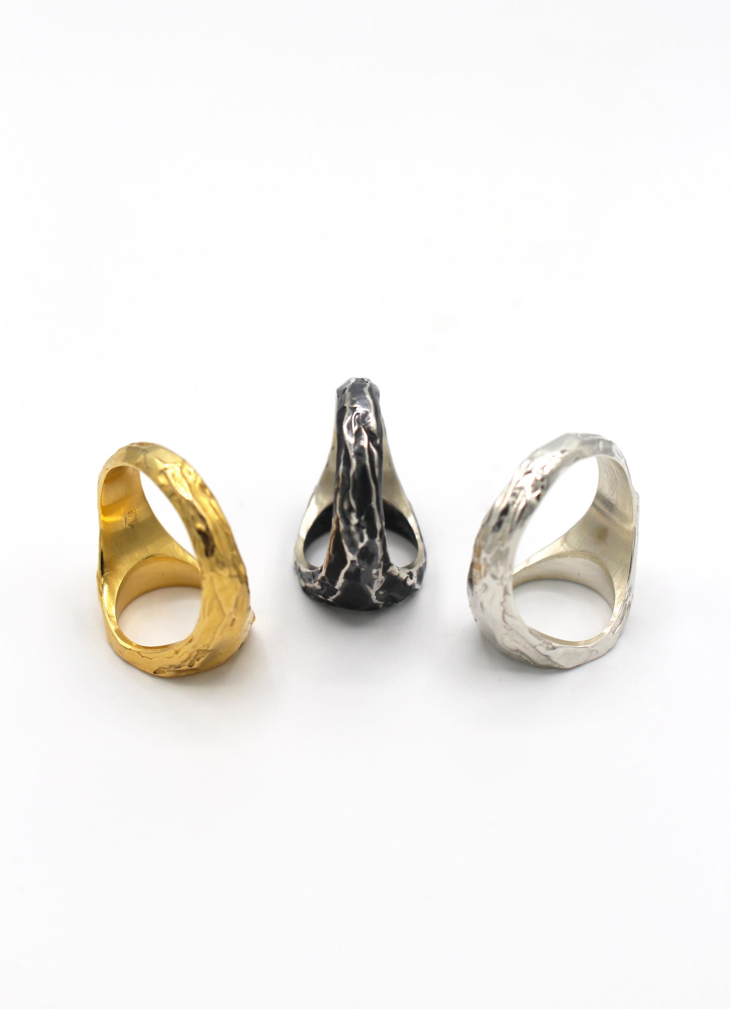 Bague chevalière argent 925 patiné - Bluff