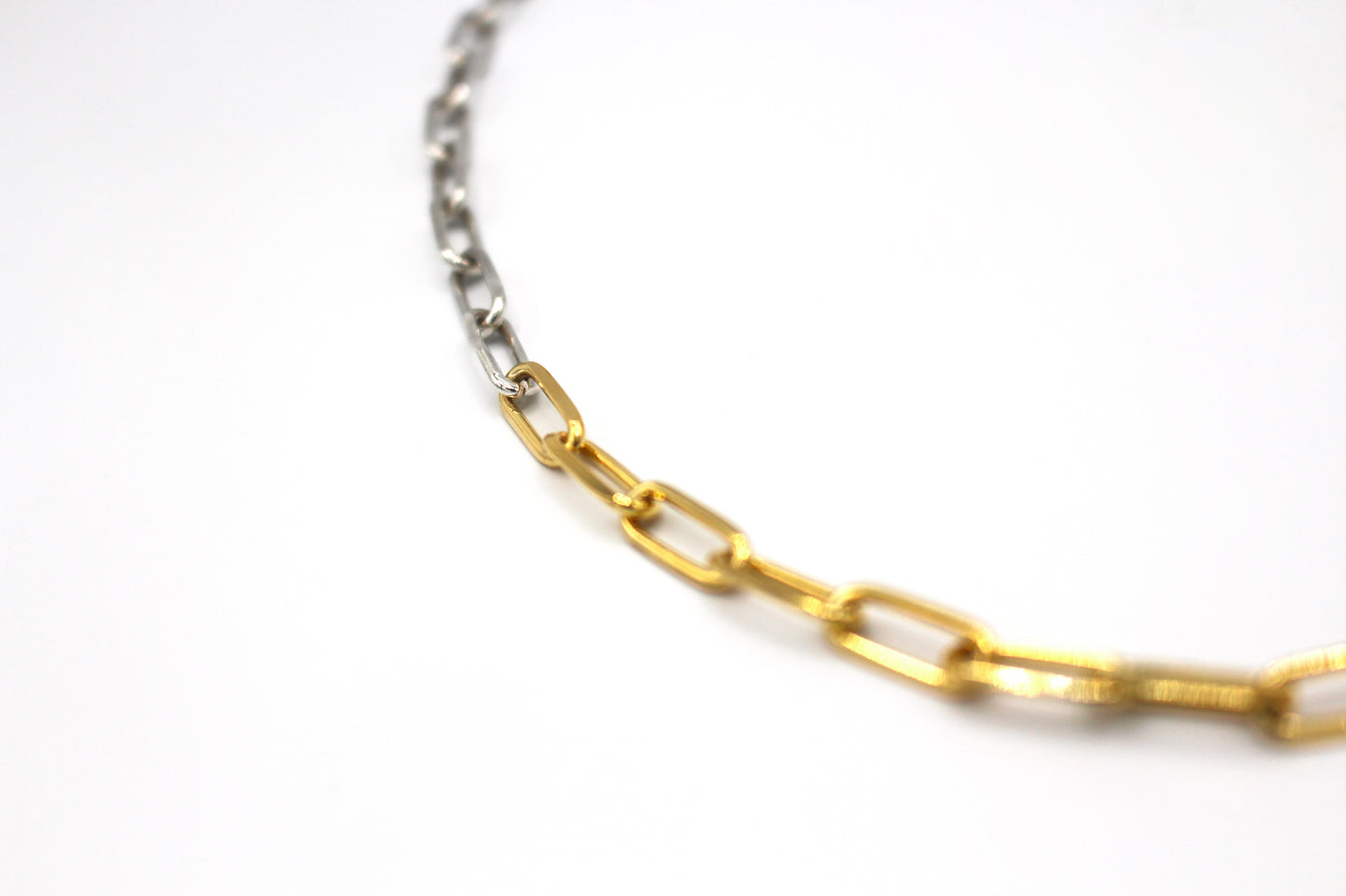Collier chaîne argent 925 & vermeil - Bagou