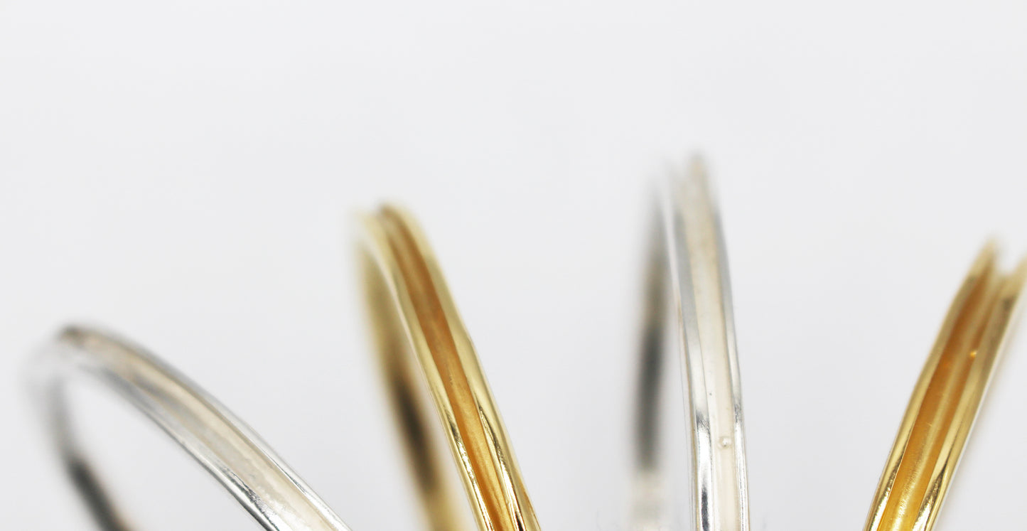 Bracelet jonc argent 925 plaqué or - Émoi