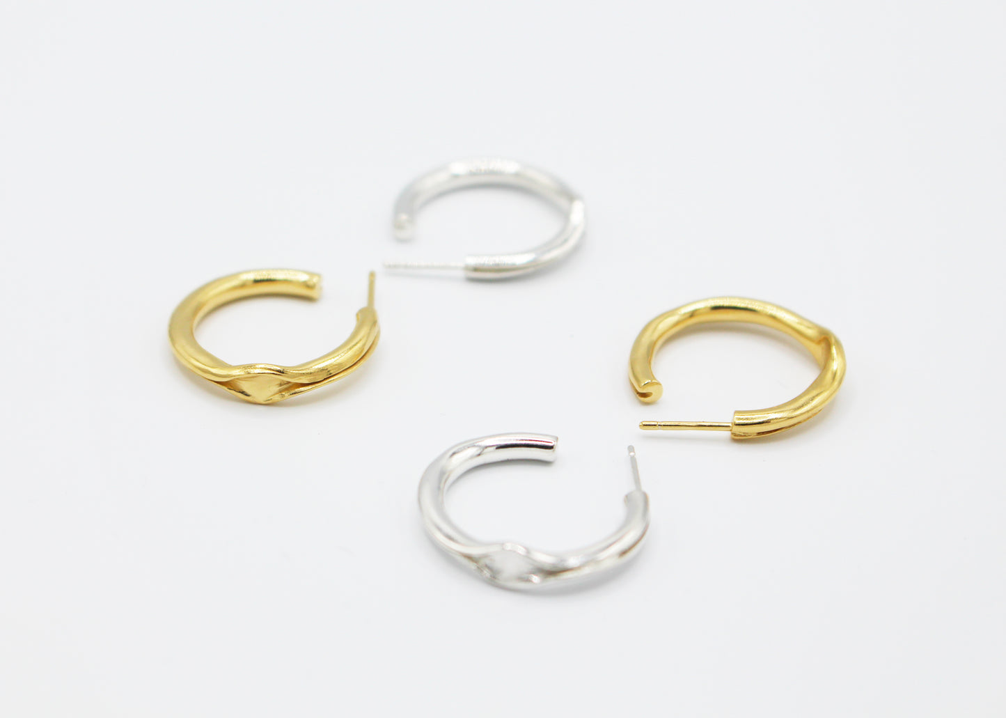 Boucles d'oreilles créoles argent 925 - Émoi