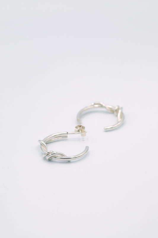 Boucles d'oreilles créoles argent 925 - Fauve