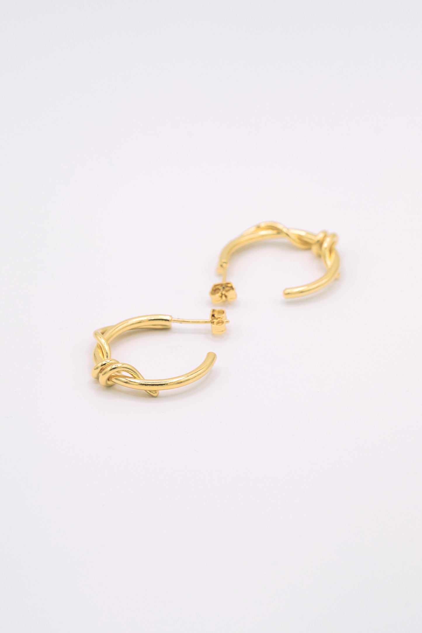 Boucles d'oreilles créoles vermeil - Fauve