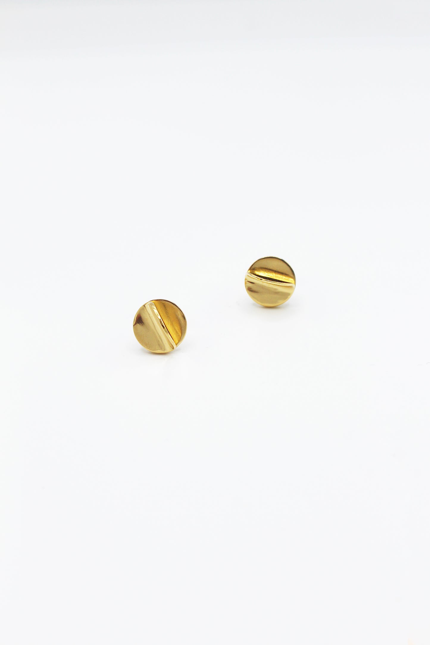 Boucles d'oreilles puces argent 925 plaqué or - Fricote