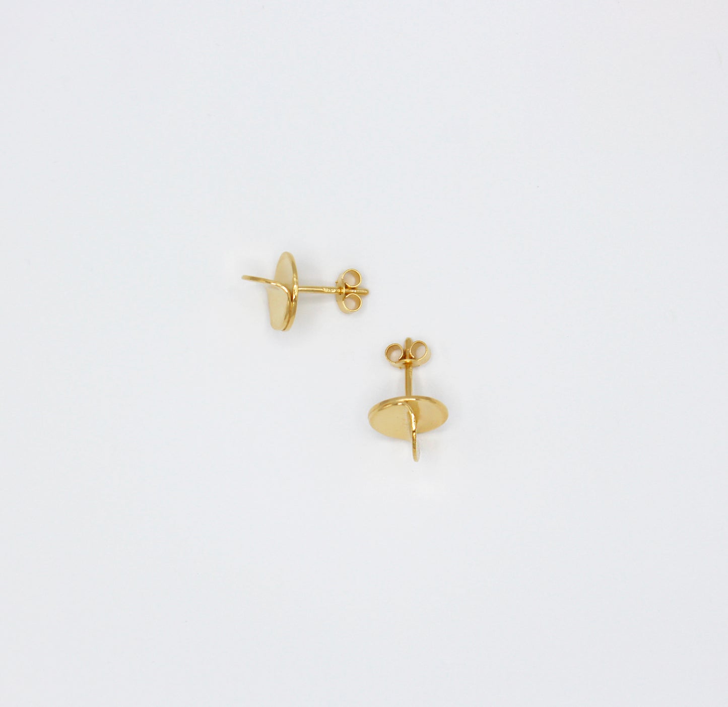 Boucles d'oreilles puces argent 925 plaqué or - Fricote