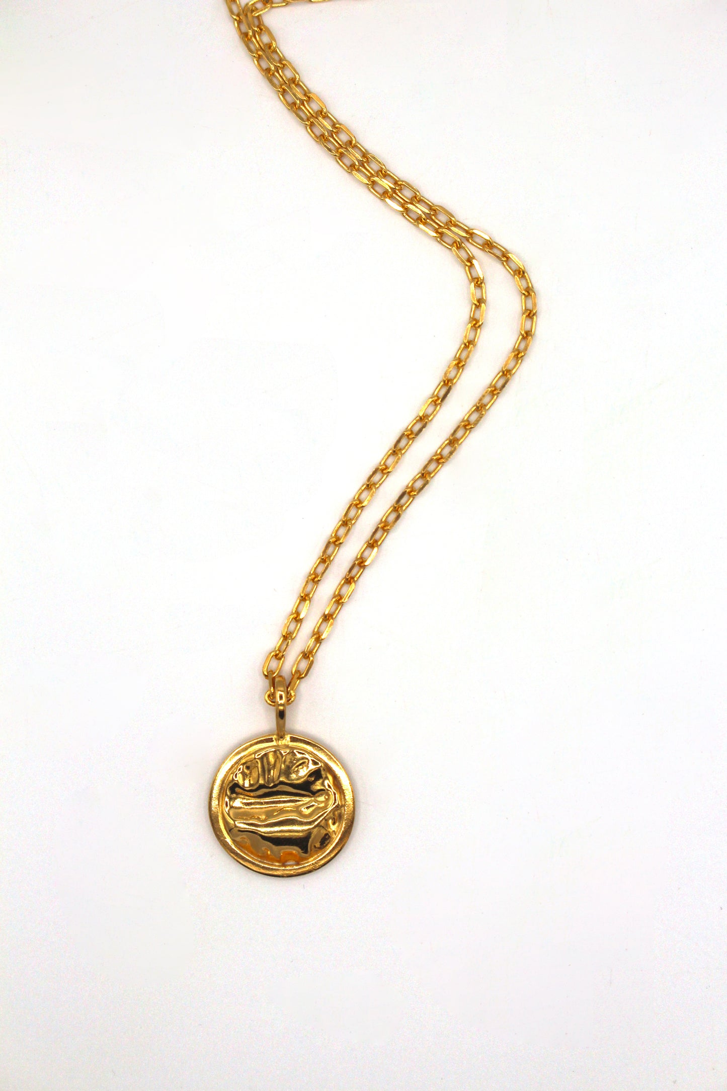 Collier médaille vermeil - Verso