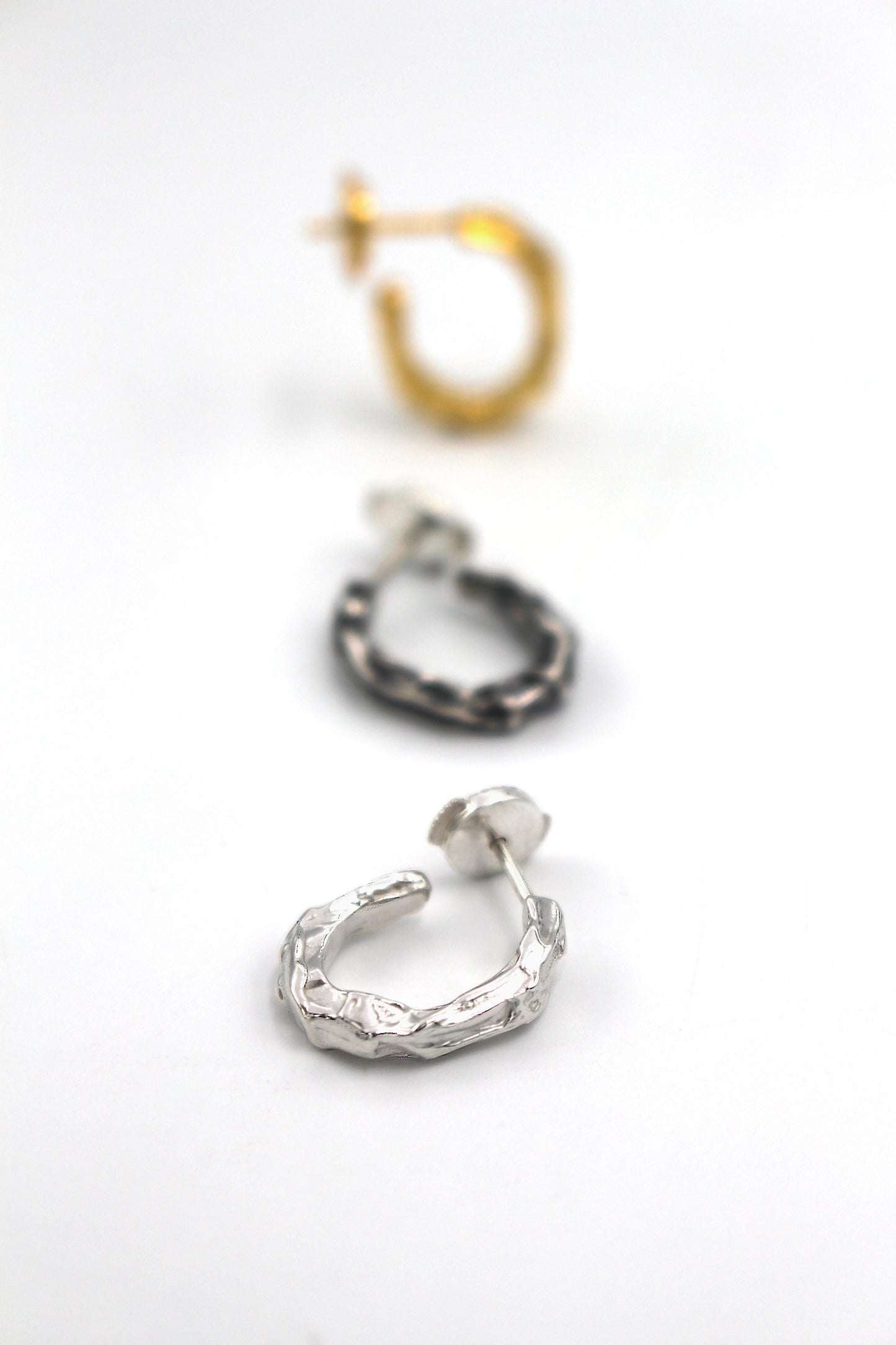 Boucle d'oreilles argent 925 monoboucle - Flow