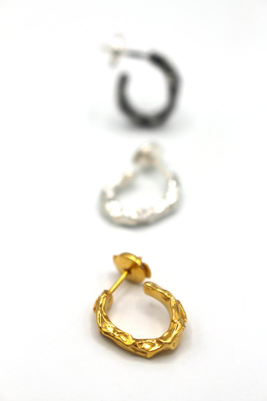 Boucle d'oreilles vermeil monoboucle - Flow