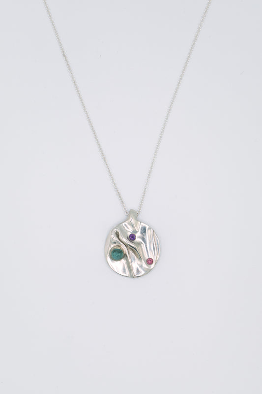 Collier argent 925 & pierres fines - Mutine