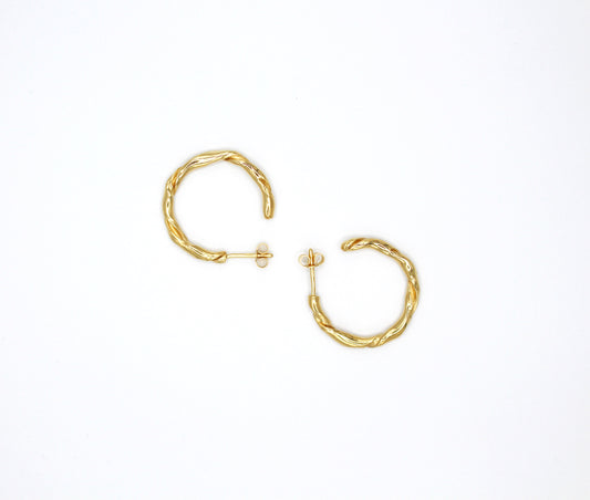 Boucle d'oreilles créoles vermeil - Pavane