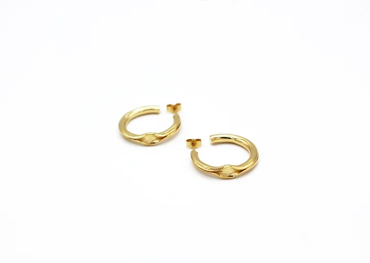 Boucles d'oreilles créoles argent 925 plaqué or - Émoi