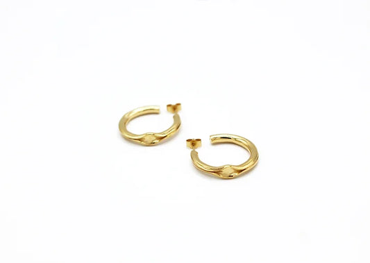 Boucles d'oreilles créoles argent 925 plaqué or - Émoi