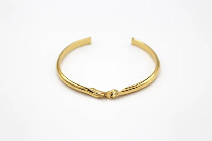 Bracelet jonc argent 925 plaqué or - Ariette