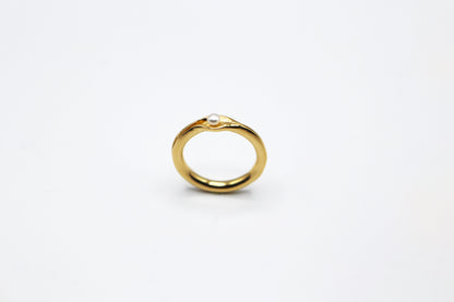 Bague argent 925 plaqué or - Caprice