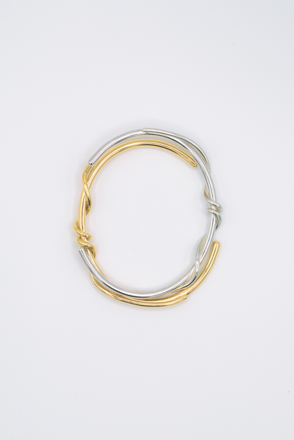 Bracelet jonc argent 925 - Fauve