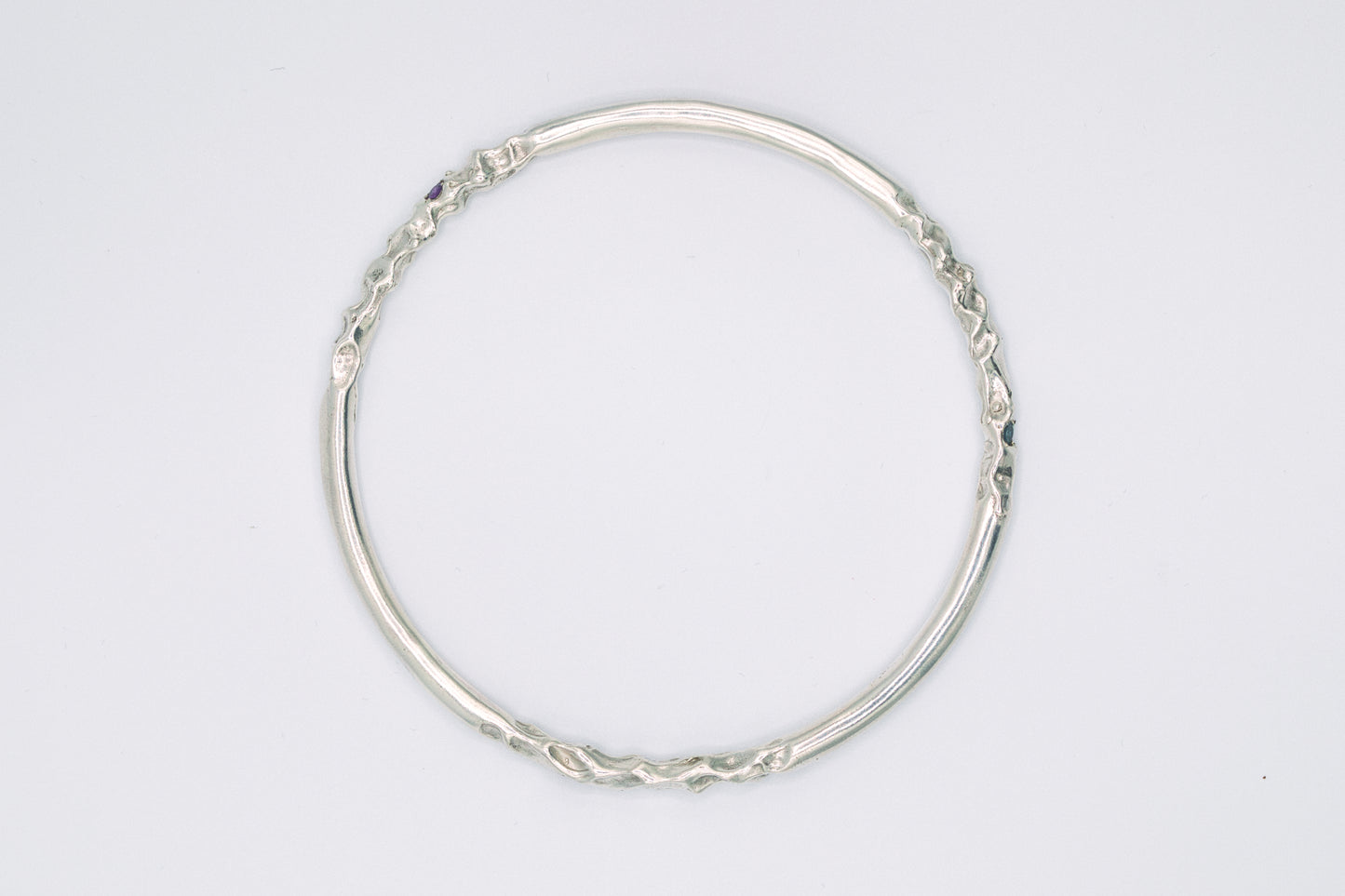 Bracelet jonc argent 925 & pierres fines - Chamade