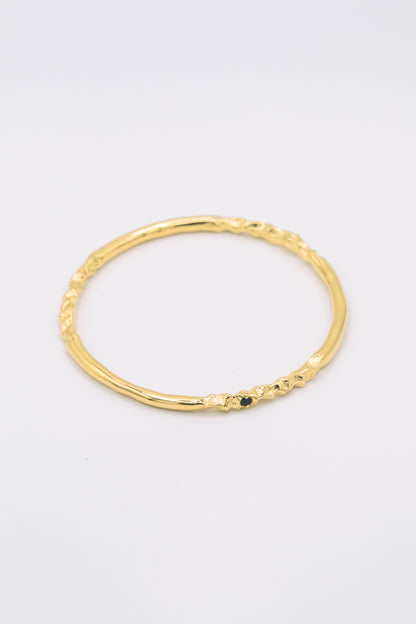 Bracelet jonc vermeil & pierres fines - Chamade