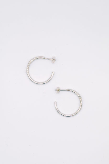 Boucles d'oreilles créoles argent 925 - Chamade 1.0