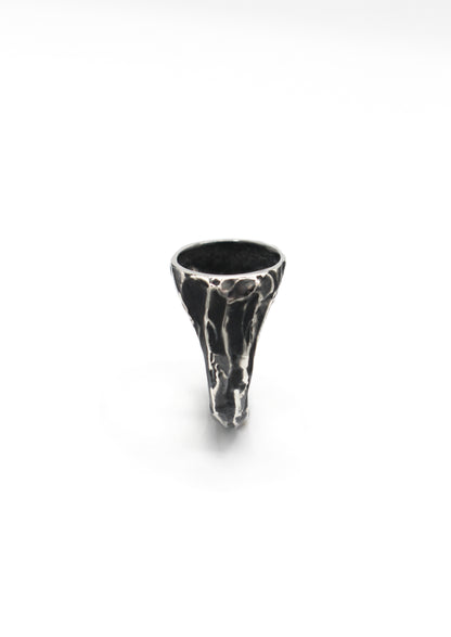 Bague chevalière argent 925 patiné - Bluff