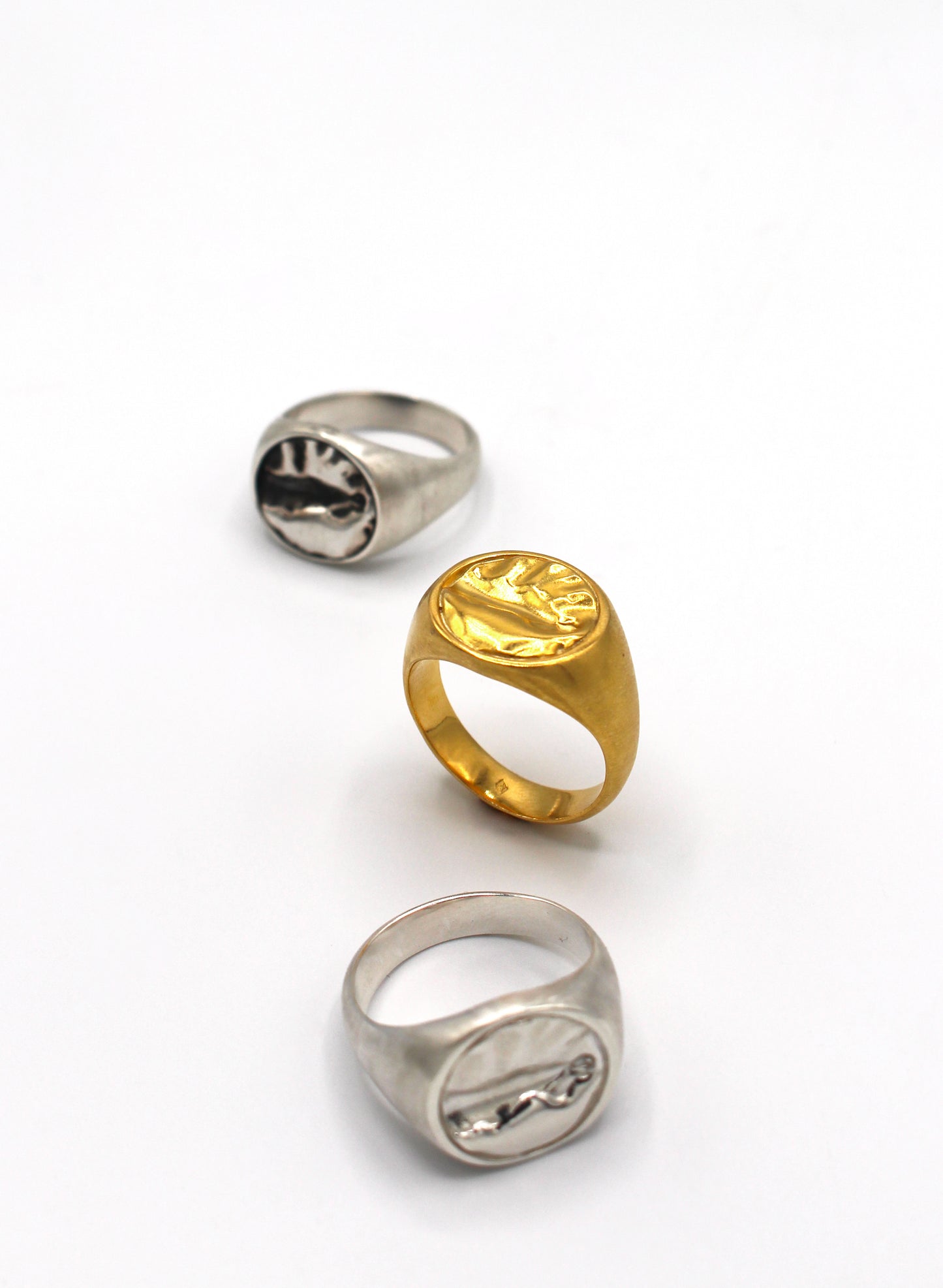Bague chevalière vermeil - Punch