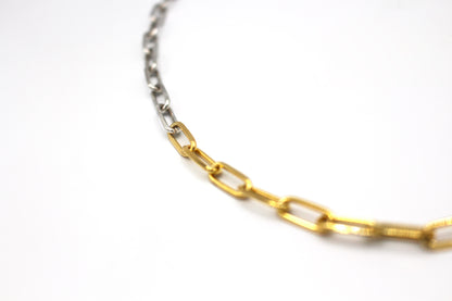 Collier chaîne argent 925 & vermeil  - Bagou