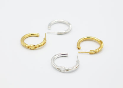 Boucles d'oreilles créoles argent 925 - Émoi