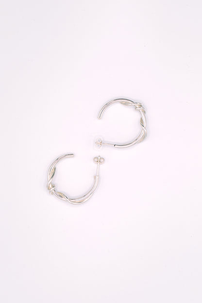 Boucles d'oreilles créoles argent 925 - Fauve