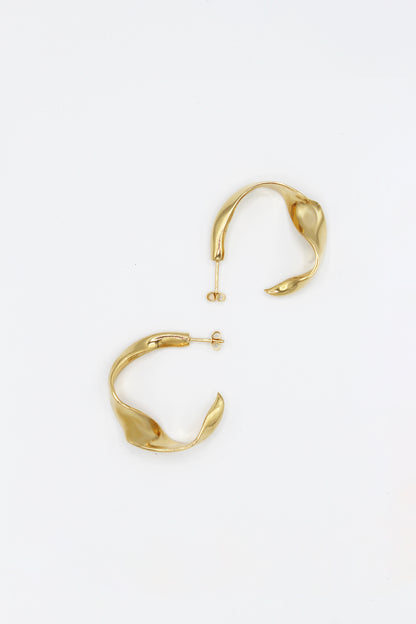 Boucle d'oreilles créoles vermeil - Flâneuse