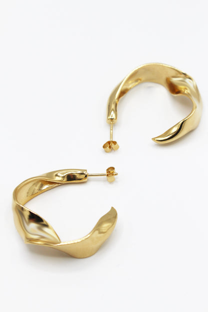 Boucle d'oreilles créoles vermeil - Flâneuse