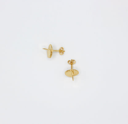 Boucles d'oreilles puces argent 925 plaqué or - Fricote