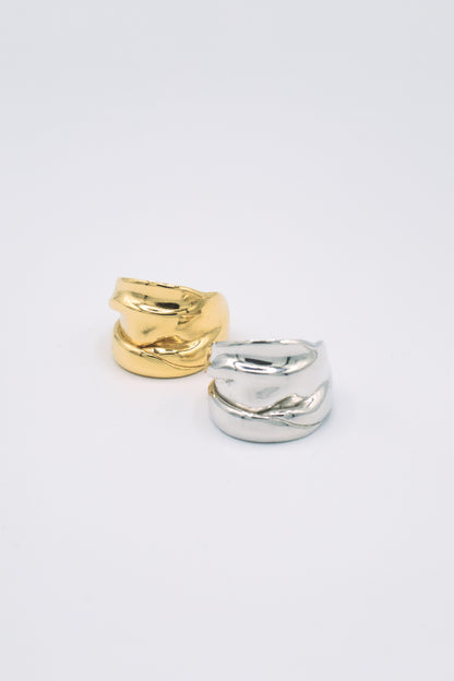 Bague large argent 925 - Mutine
