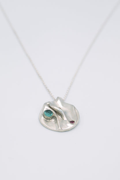 Collier argent 925 & pierres fines - Mutine