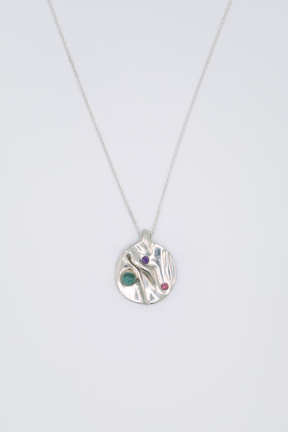 Collier argent 925 & pierres fines - Mutine