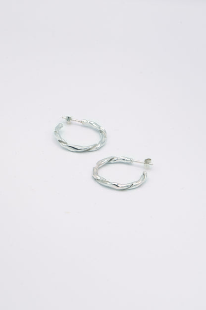Boucle d'oreilles créoles argent 925 - Pavane