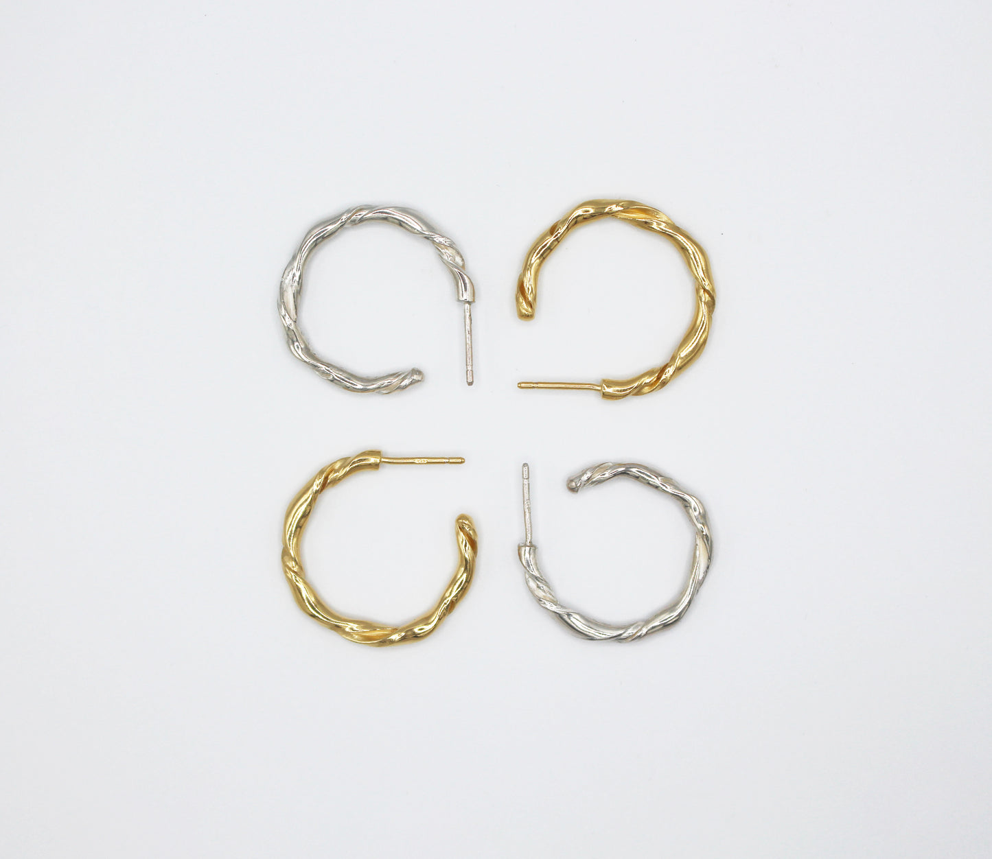 Boucle d'oreilles créoles vermeil - Pavane