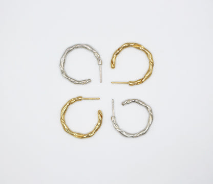 Boucle d'oreilles créoles vermeil - Pavane