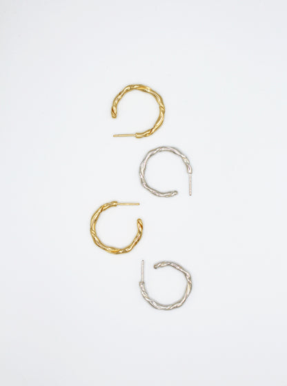 Boucle d'oreilles créoles argent 925 - Pavane