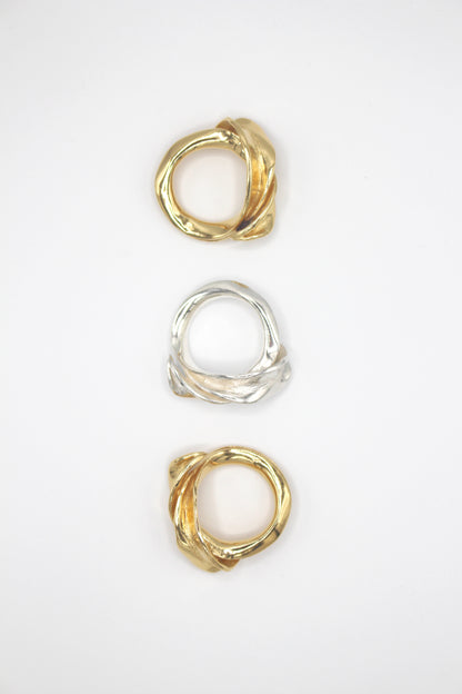 Bague argent 925 plaqué or - Spleen